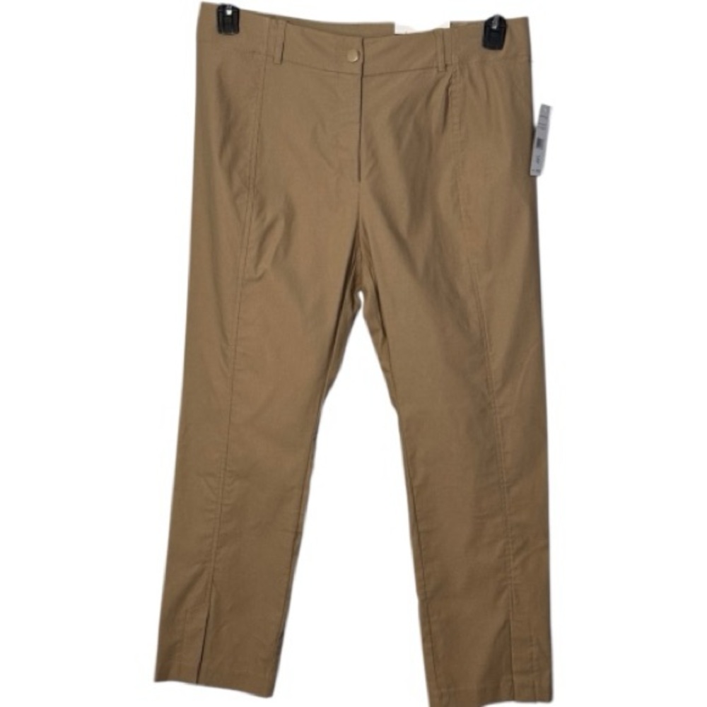 Rafaella Pants‎ Tan Cropped High Rise in Size 16  NWT